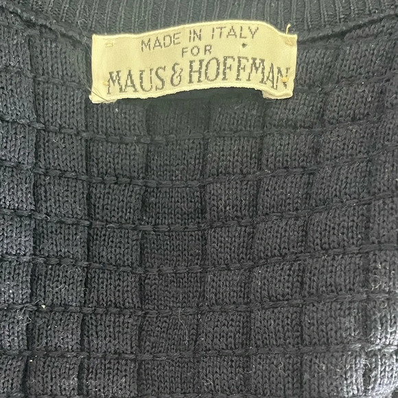 Maus & Hoffman Classic Dark Blue Puffy Sleeves Button-down Wool Cardigan L - Picture 7 of 11